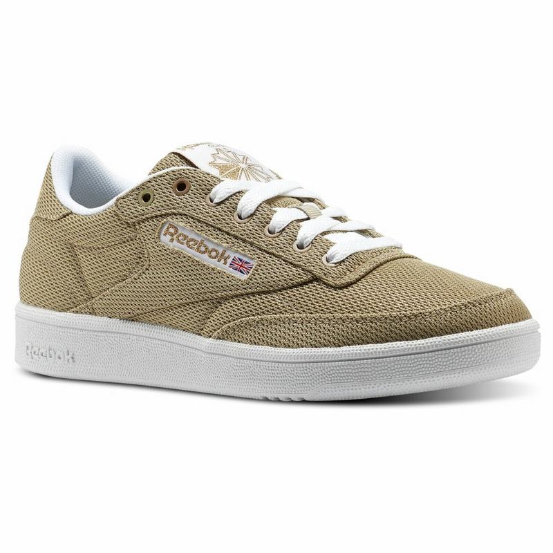 Reebok Club C 85 Metallic Mesh Tenisky Damske - Hnede/Biele JT8269CM